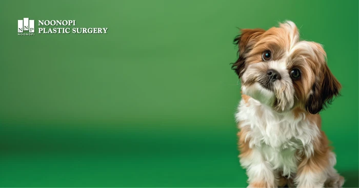 궁금해하는 강아지 모습